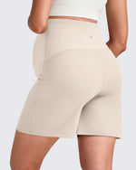 G4Free - Over The Belly Pregnancy Athletic Shorts 6'' -GF25EY556AF-XS