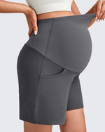 G4Free - Over The Belly Pregnancy Athletic Shorts 6'' -GF25EY556AF-XS