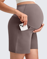 G4Free - Over The Belly Pregnancy Athletic Shorts 6'' -GF25EY556AF-XS