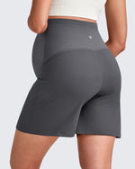 G4Free - Over The Belly Pregnancy Athletic Shorts 6'' -GF25EY556AF-XS