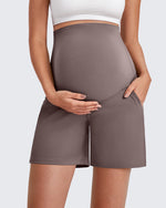G4Free - Over The Belly Pregnancy Athletic Shorts 6'' -GF25EY556BF-XS