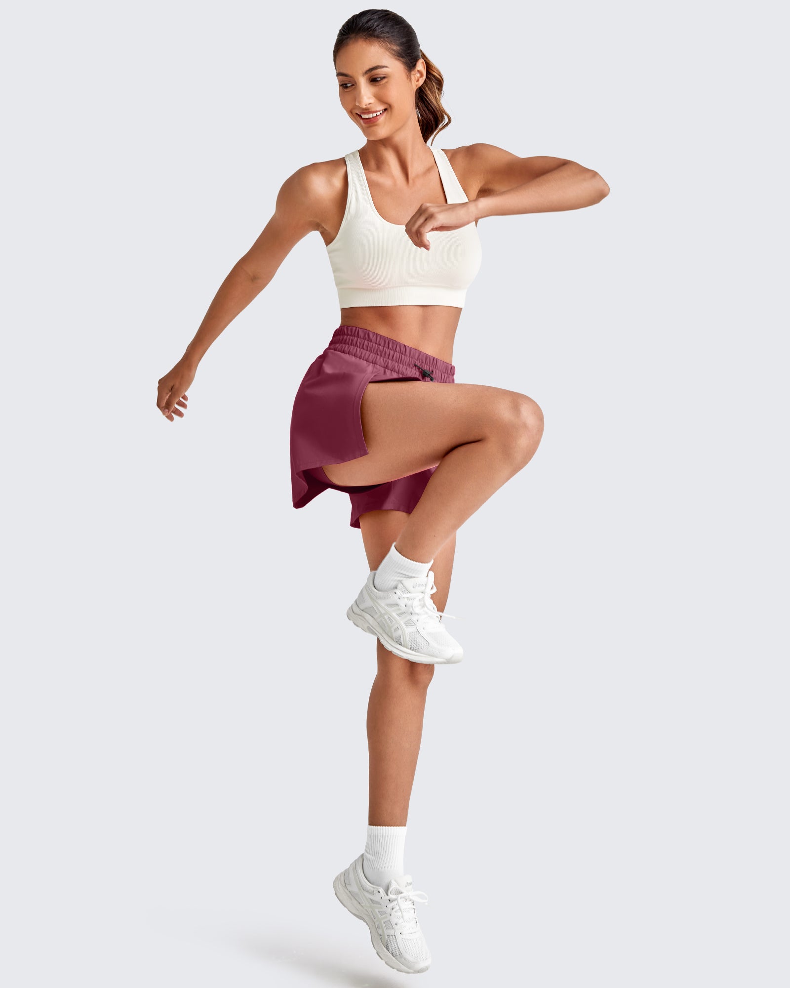 G4Free - Quick Dry 2 in 1 Athletic Running Shorts -GF25E412EA-S