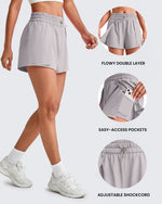 G4Free - Quick Dry 2 in 1 Athletic Running Shorts -GF25E412EA-S