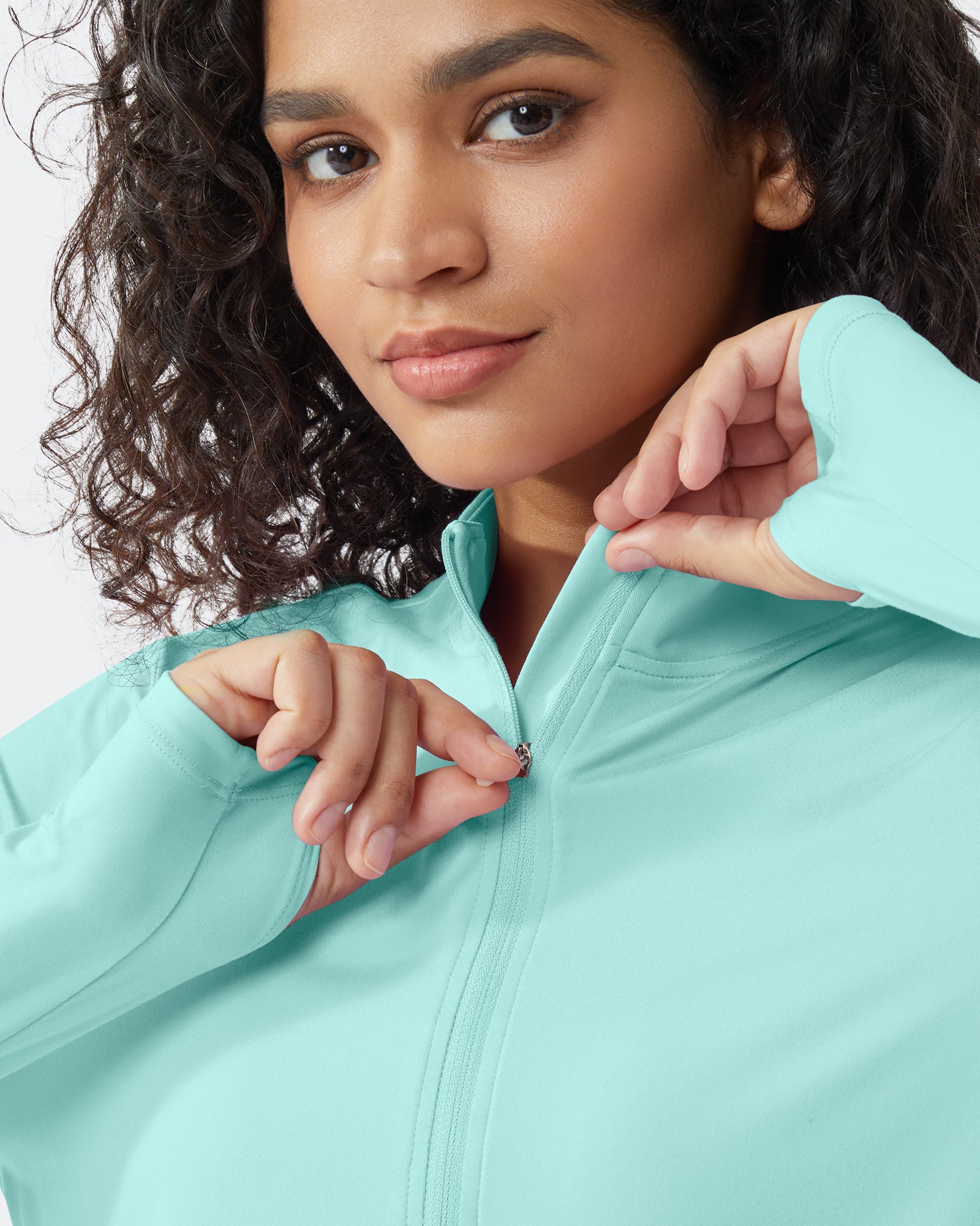 G4Free - Quick Dry High Neck Sun Half Zip Tops -GF23B126KF-XS