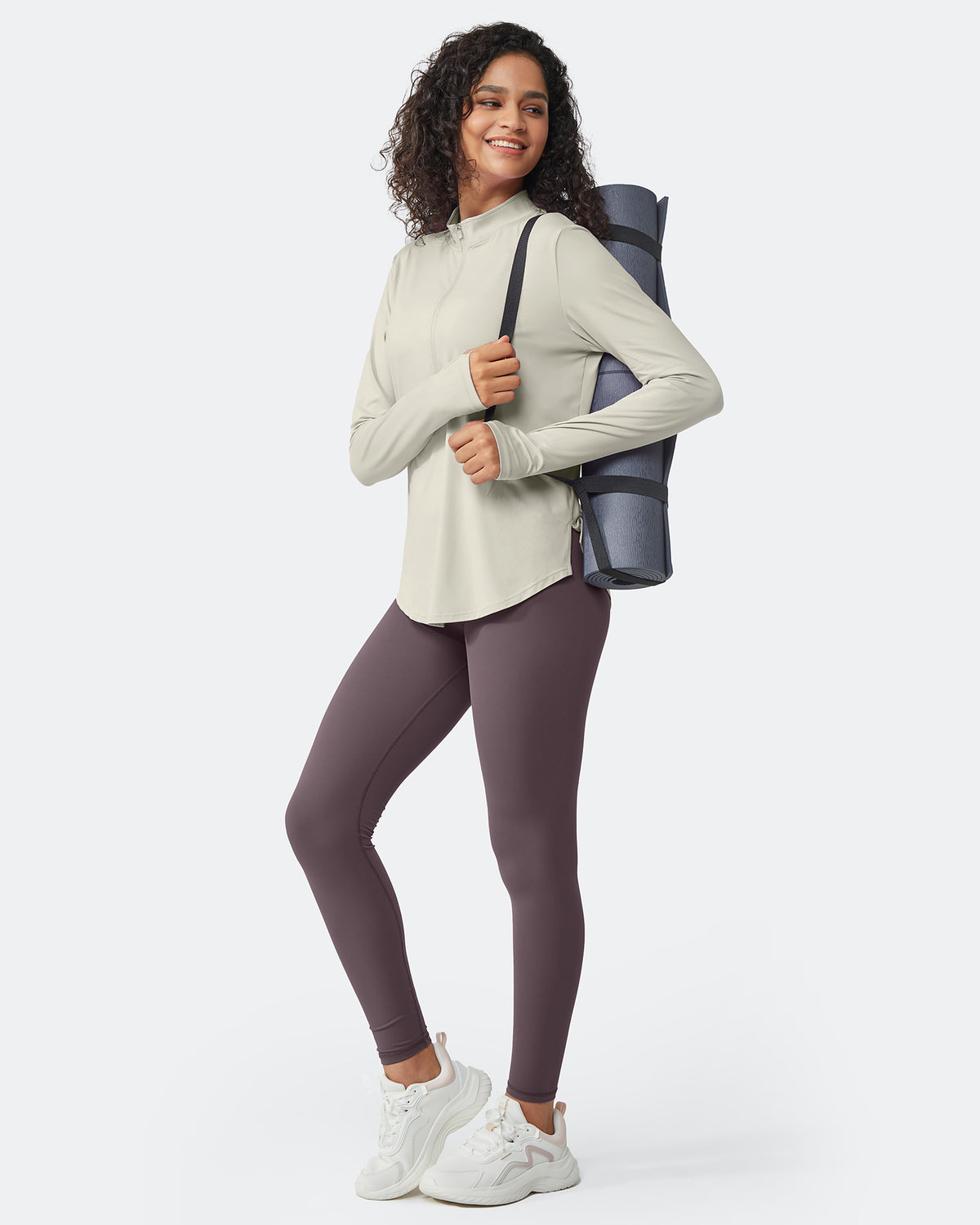 G4Free - Quick Dry High Neck Sun Half Zip Tops -GF23B126KF-XS