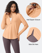 G4Free - Quick Dry High Neck Sun Half Zip Tops -GF23B126KF-XS