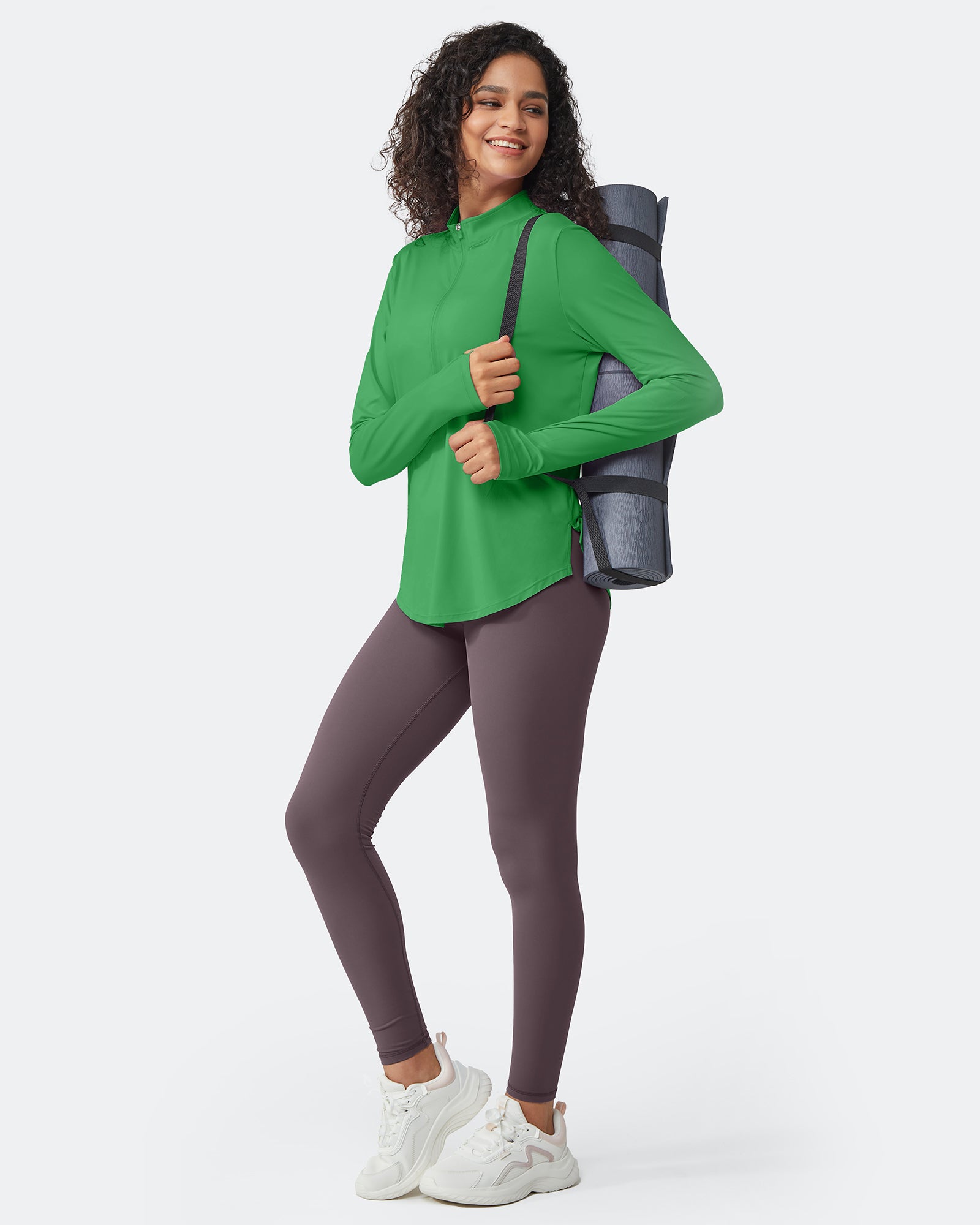 G4Free - Quick Dry High Neck Sun Half Zip Tops -GF23B126KF-XS