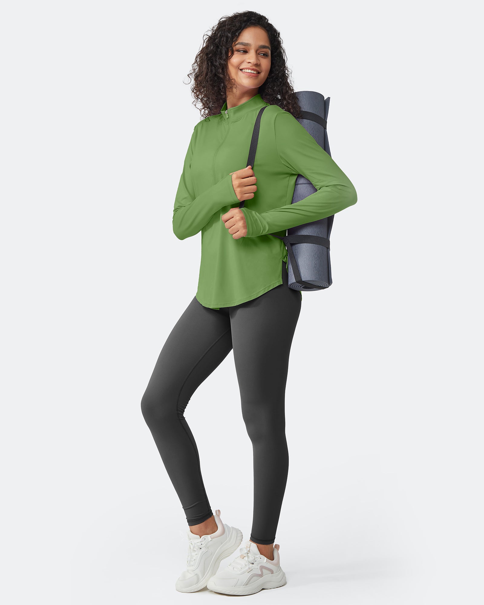 G4Free - Quick Dry High Neck Sun Half Zip Tops -GF23B126KF-XS