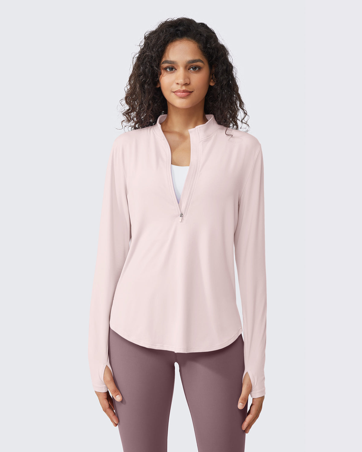 G4Free - Quick Dry High Neck Sun Half Zip Tops -GF23B126KF-XS