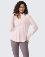G4Free - Quick Dry High Neck Sun Half Zip Tops -GF23B126KF-XS