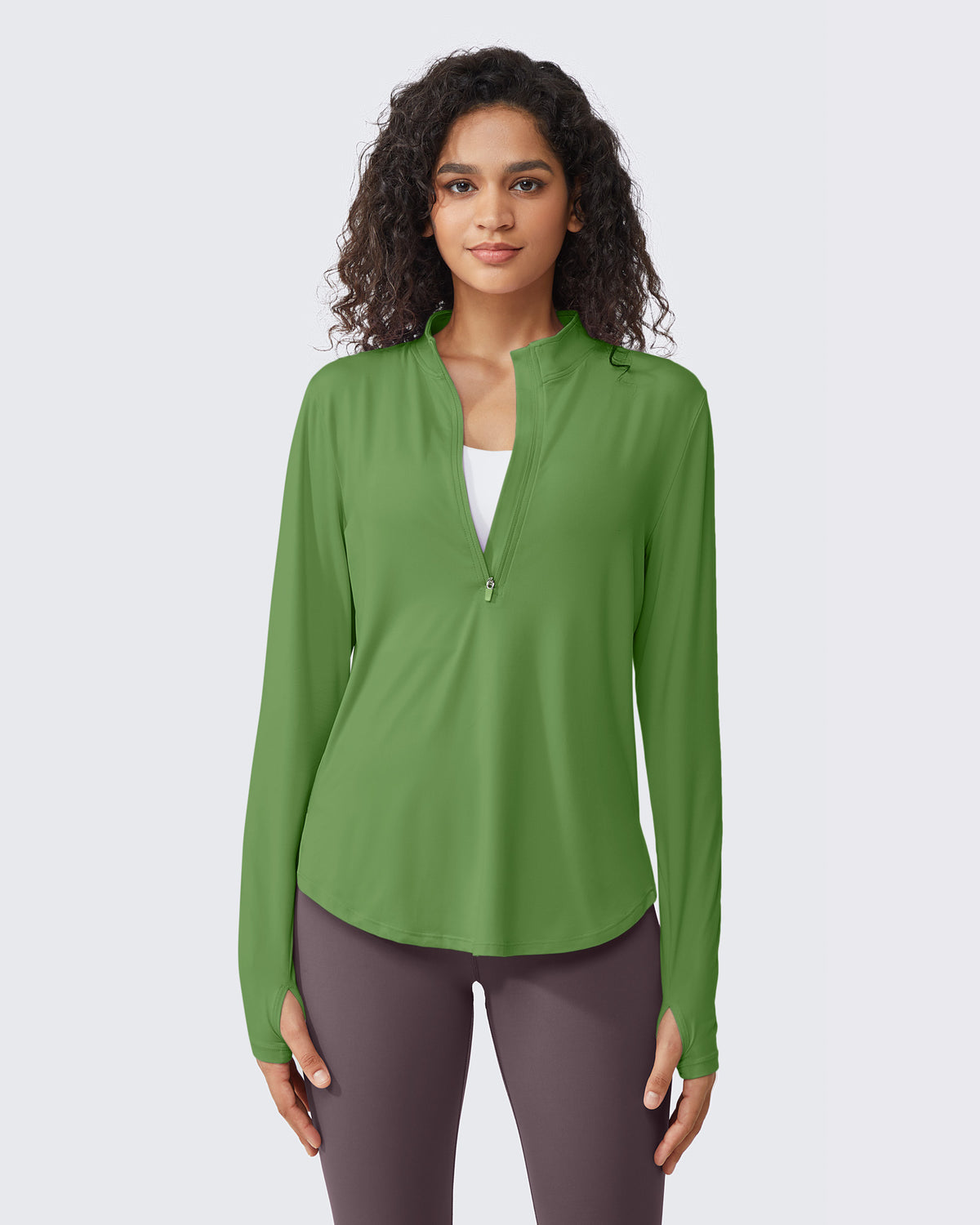 G4Free - Quick Dry High Neck Sun Half Zip Tops -GF23B126RF-XS