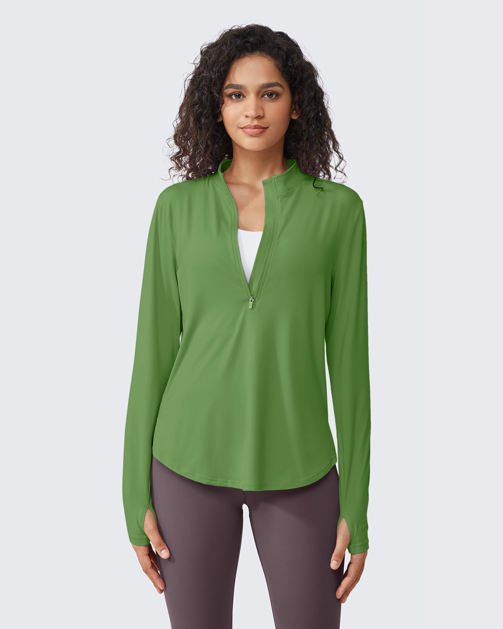 G4Free - Quick Dry High Neck Sun Half Zip Tops -GF23B126RF-XS