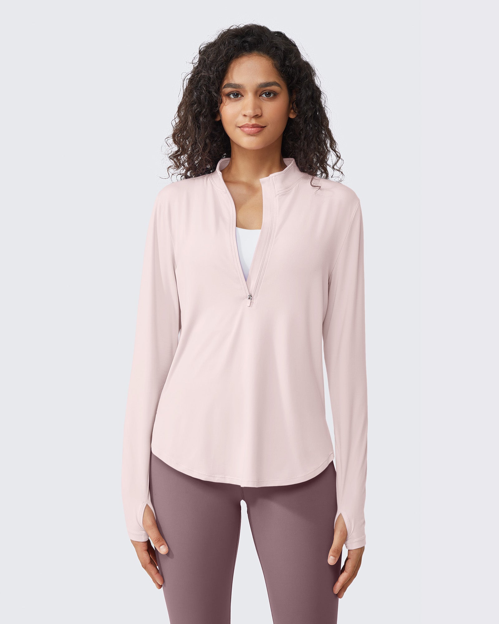 G4Free - Quick Dry High Neck Sun Half Zip Tops -GF23B126KF-XS