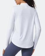 G4Free - Quick Dry High Neck Sun Half Zip Workout Tops -GF23B126KF-XS