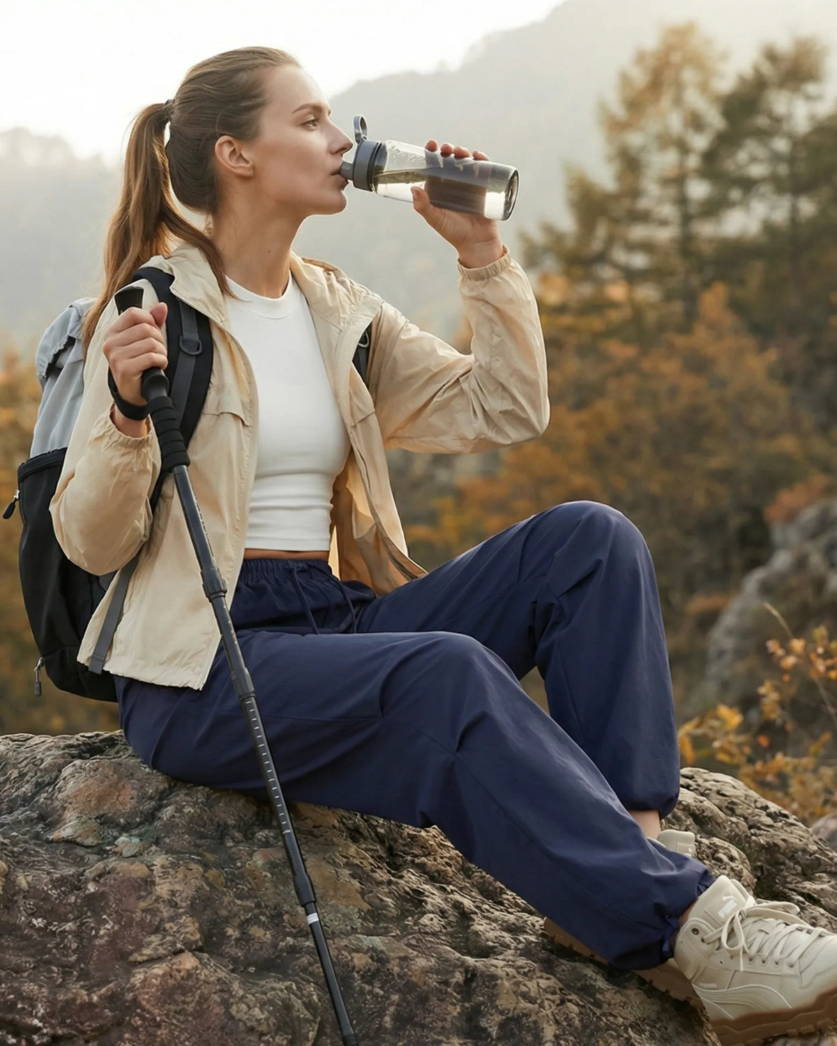 G4Free - Quick Dry UPF 50+ Water Resistant Hiking Parachute Pants -GF26J824A001A-S