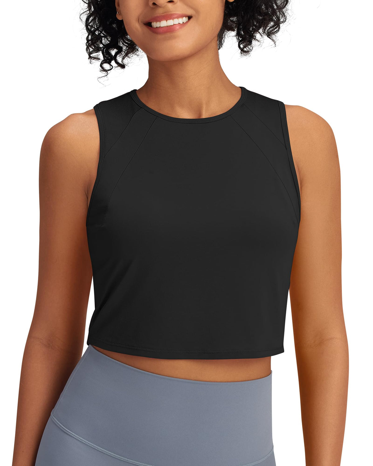 G4Free - Racerback Crop Sleeveless Tank Tops -GF24B223AA-S