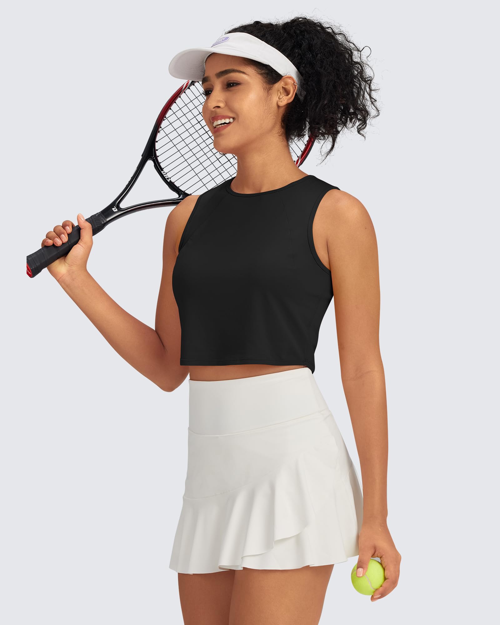 G4Free - Racerback Crop Sleeveless Tank Tops -GF24B223AA-S