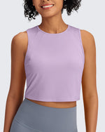 G4Free - Racerback Crop Sleeveless Tank Tops -GF24B223AA-S