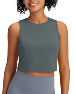 G4Free - Racerback Crop Sleeveless Tank Tops -GF24B223CA-S