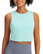 G4Free - Racerback Crop Sleeveless Tank Tops -GF24B223DA-S