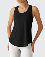 G4Free - Racerback Hip Length Scoop Neck Muscle Tank Tops -GF26L892A001A-S