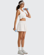 G4Free - Racerback Hip Length Scoop Neck Muscle Tank Tops -GF26L892D016F-XS
