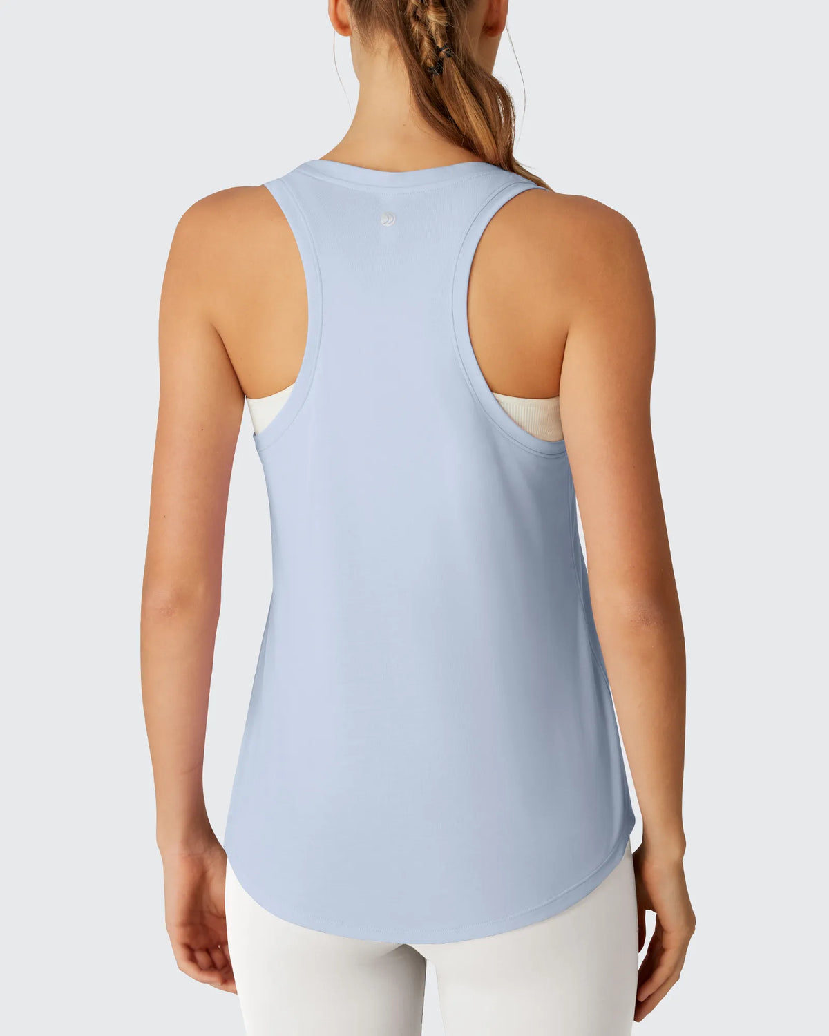 G4Free - Racerback Hip Length Scoop Neck Muscle Tank Tops -GF26L892D016F-XS