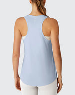 G4Free - Racerback Hip Length Scoop Neck Muscle Tank Tops -GF26L892D016F-XS