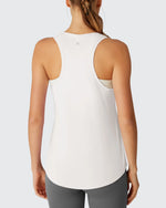 G4Free - Racerback Hip Length Scoop Neck Muscle Tank Tops -GF26L892D016F-XS