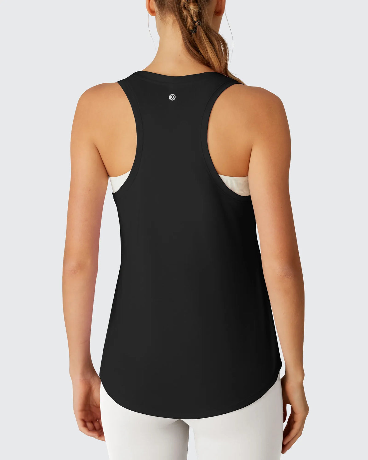 G4Free - Racerback Hip Length Scoop Neck Muscle Tank Tops -GF26L892D016F-XS