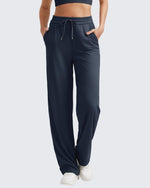 G4Free - Ribbed High-Rise Drawstring Casual Pants -GF24J301BA-S