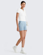 G4Free - Ribbed High-Rise Dressy Casual Shorts -GF25E304AA-S