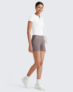 G4Free - Ribbed High-Rise Dressy Casual Shorts -GF25E304AA-S