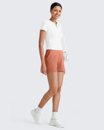 G4Free - Ribbed High-Rise Dressy Casual Shorts -GF25E304AA-S