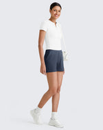 G4Free - Ribbed High-Rise Dressy Casual Shorts -GF25E304AA-S