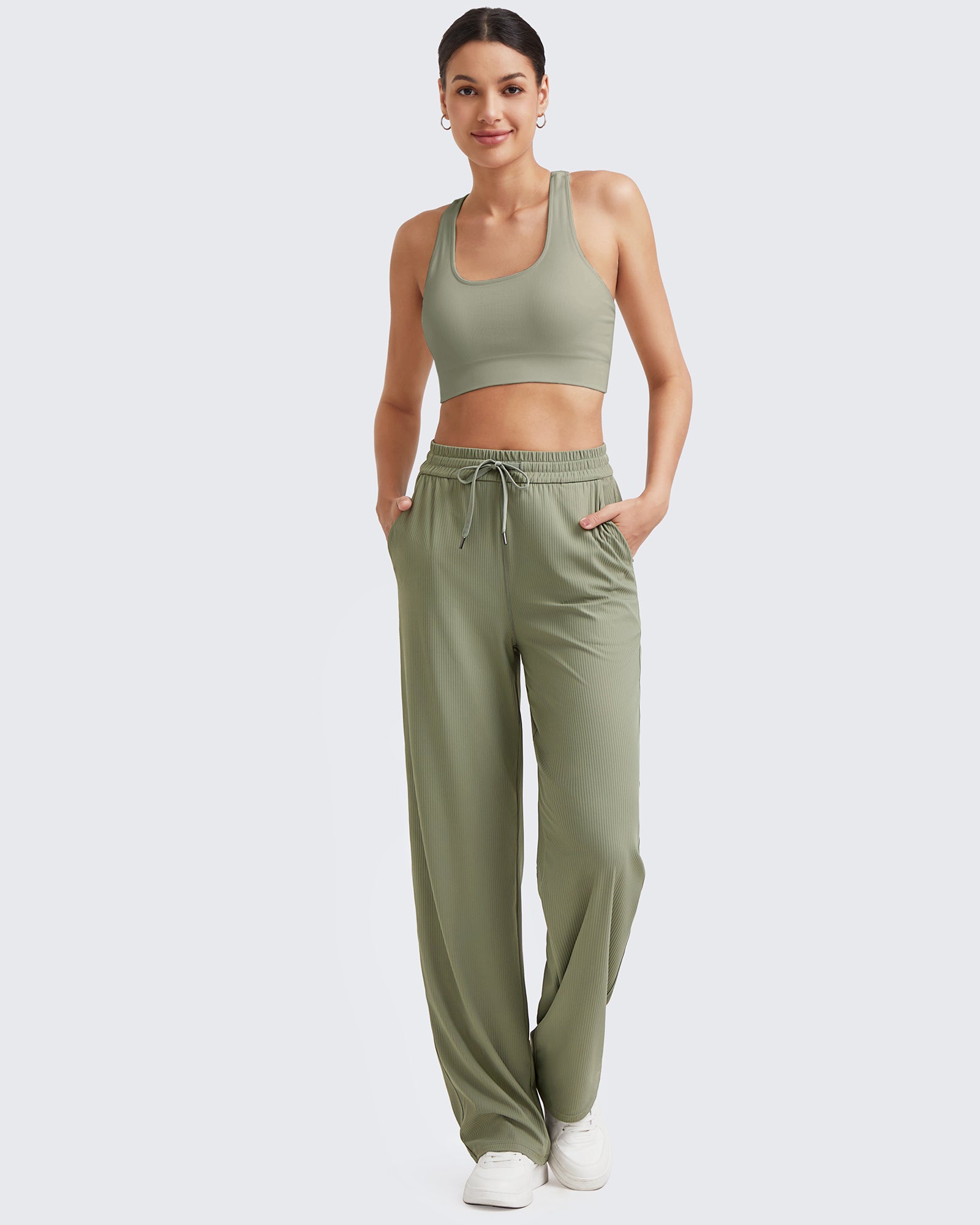 G4Free - Ribbed High-Rise Seamless Work Pants -GF24J315AA-S