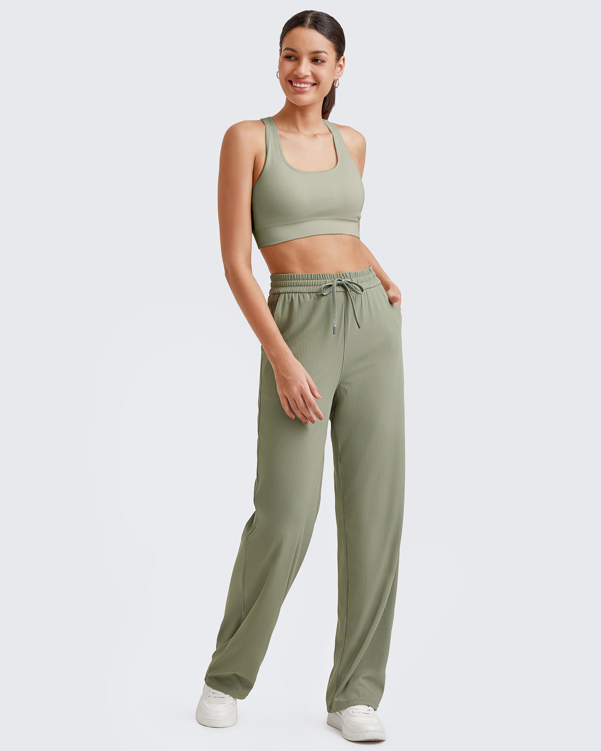 G4Free - Ribbed High-Rise Seamless Work Pants -GF24J315AA-S
