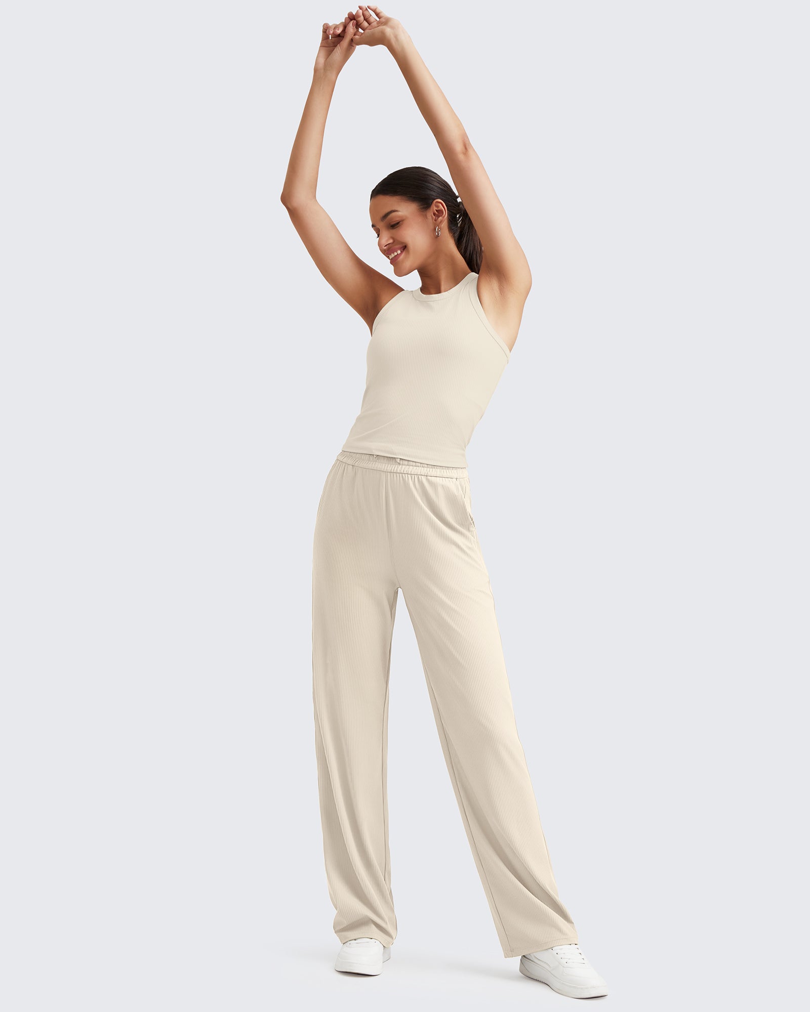 G4Free - Ribbed High-Rise Seamless Work Pants -GF24J315AA-S
