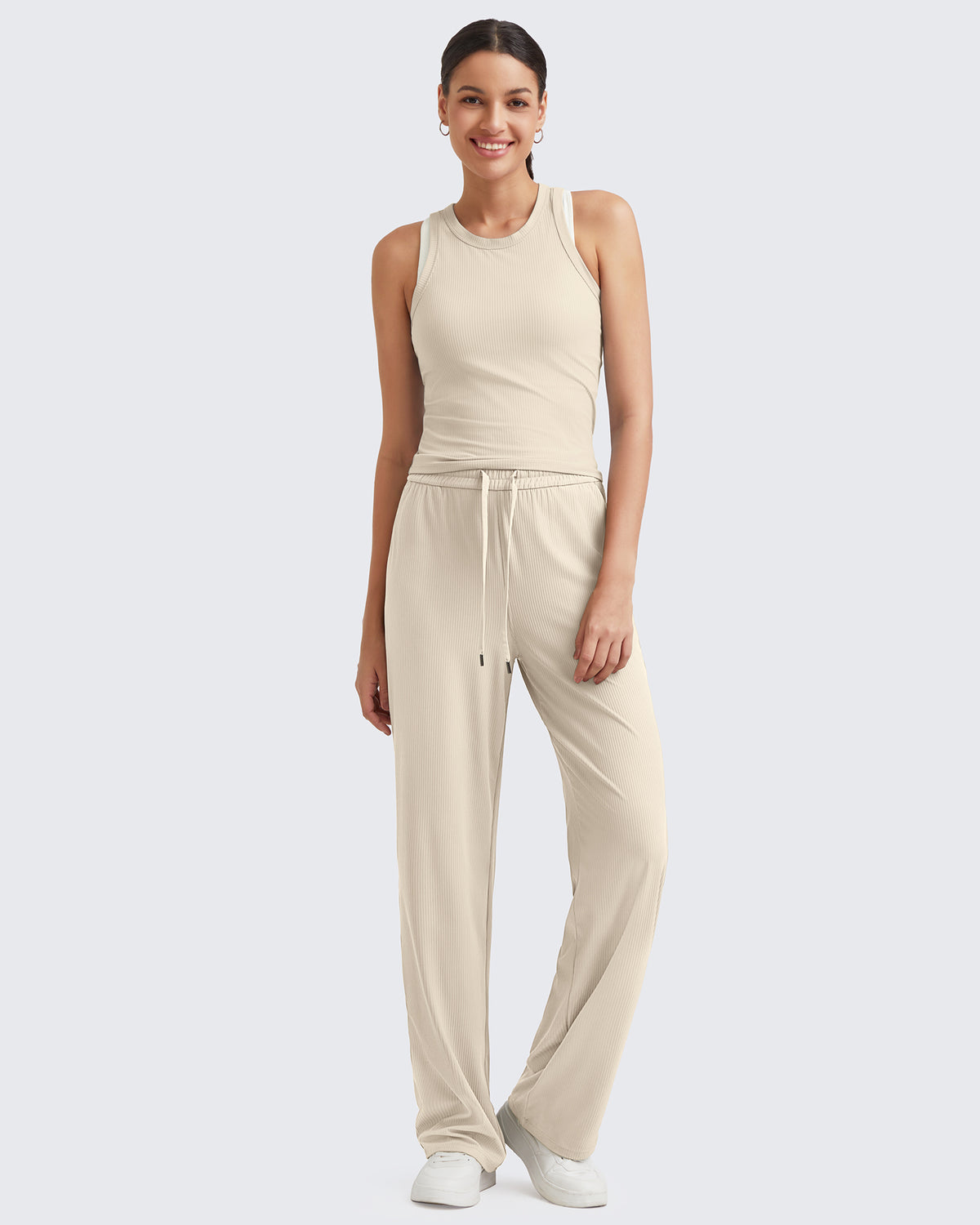 G4Free - Ribbed High-Rise Seamless Work Pants -GF24J315AA-S