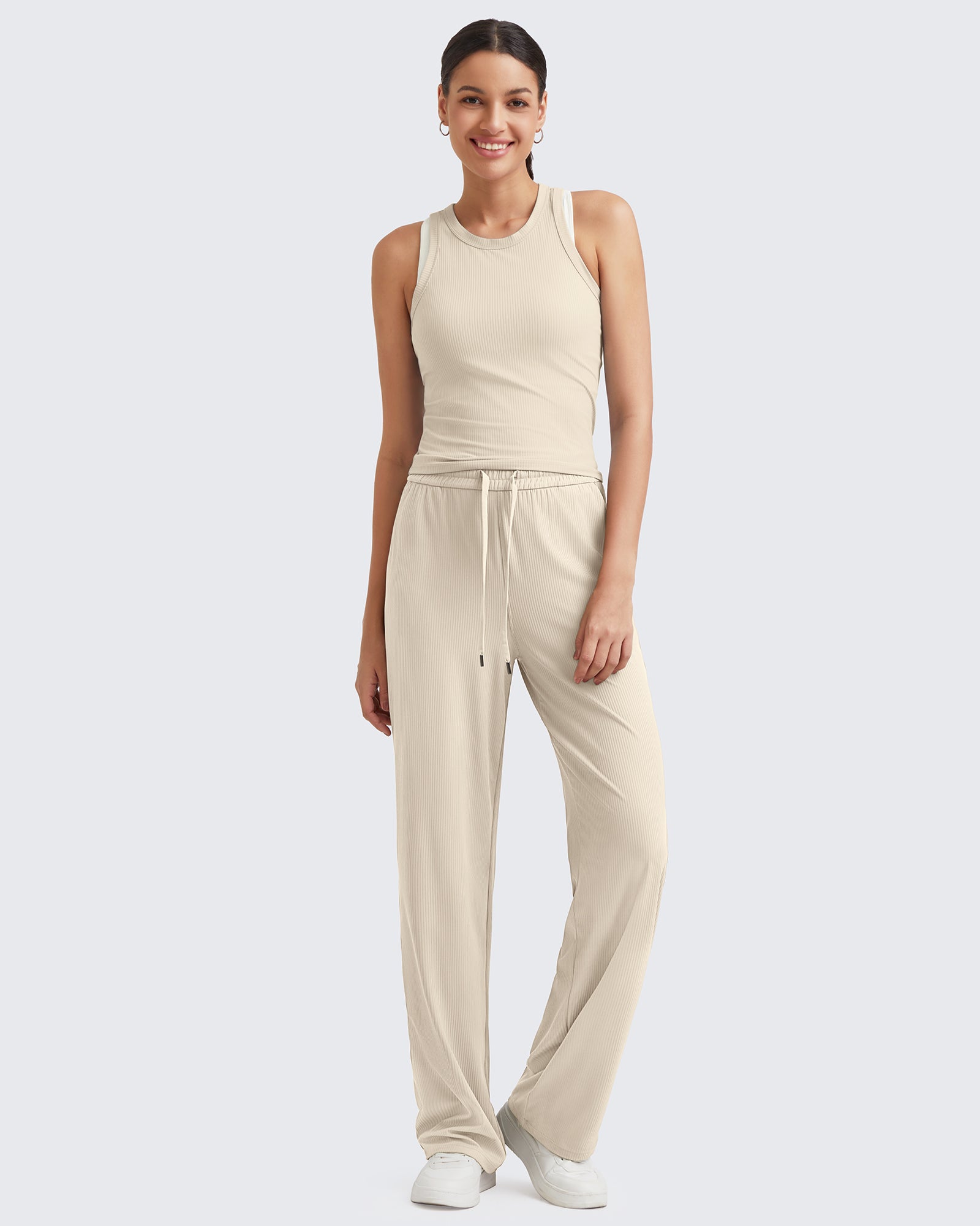 G4Free - Ribbed High-Rise Seamless Work Pants -GF24J315AA-S