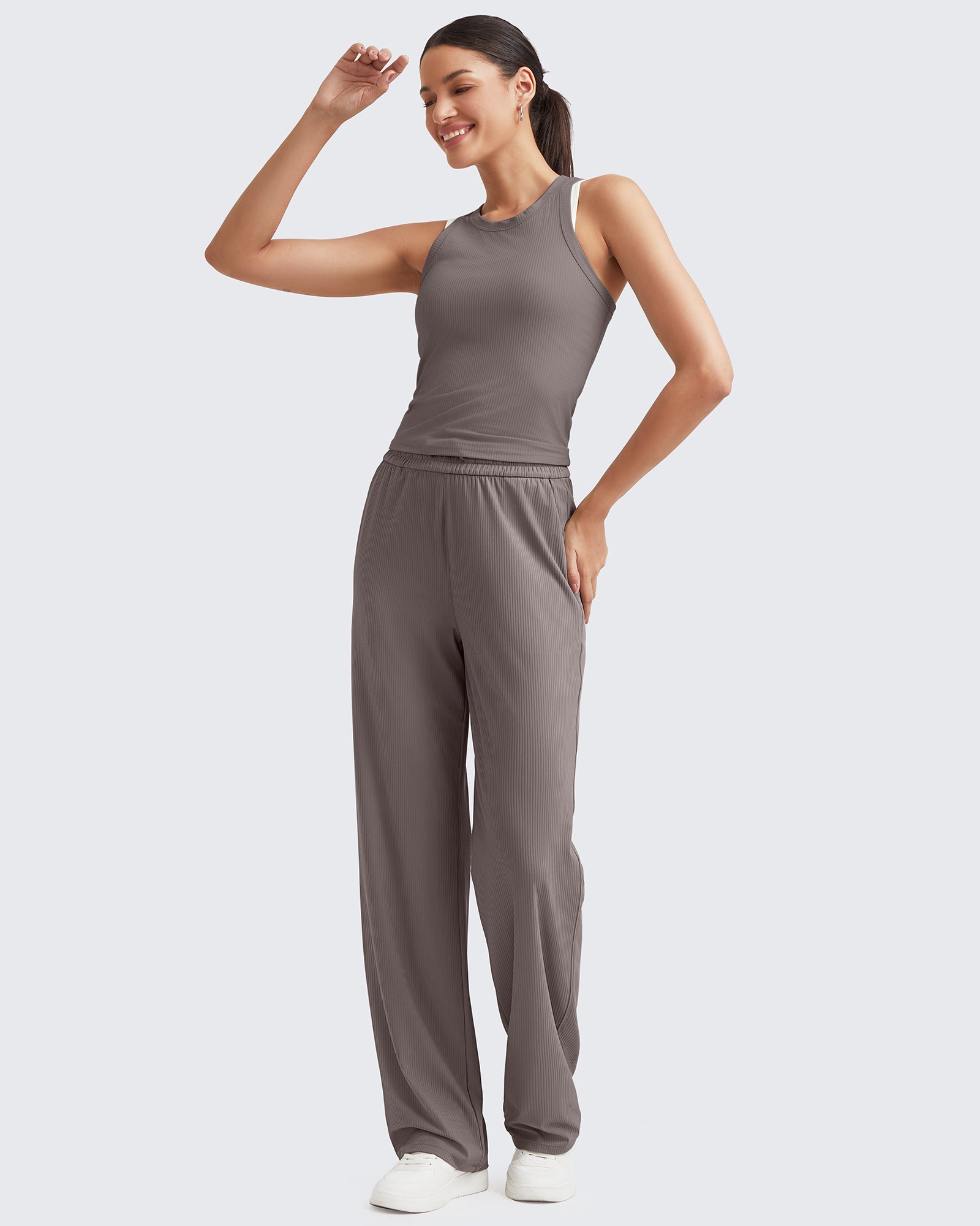 G4Free - Ribbed High-Rise Seamless Work Pants -GF24J315AA-S