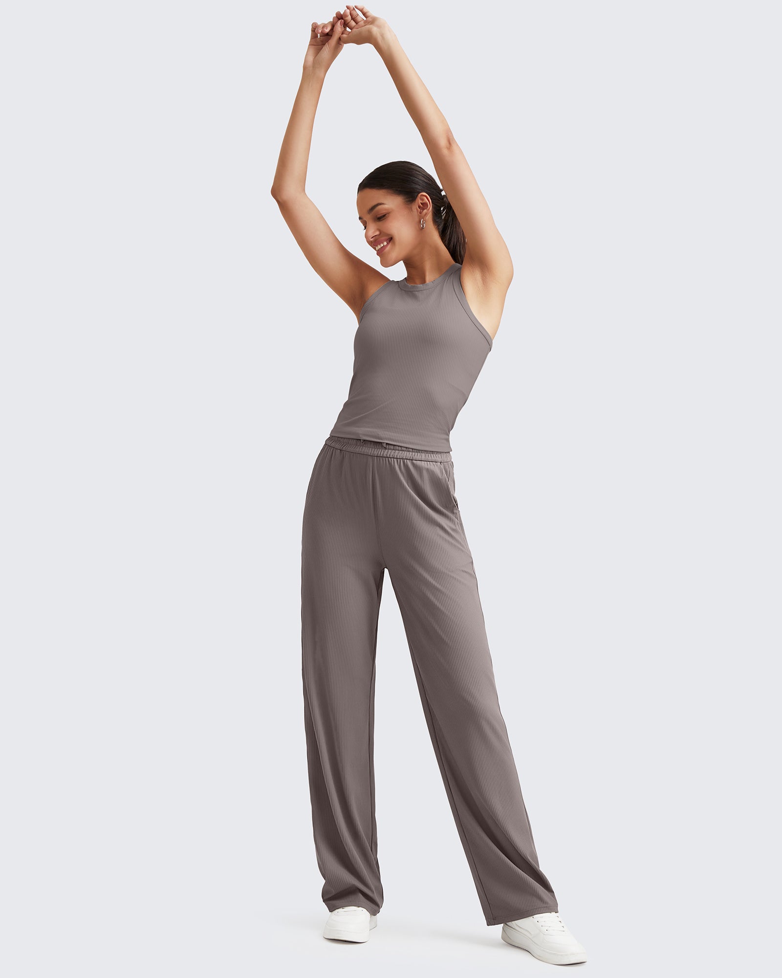 G4Free - Ribbed High-Rise Seamless Work Pants -GF24J315AA-S