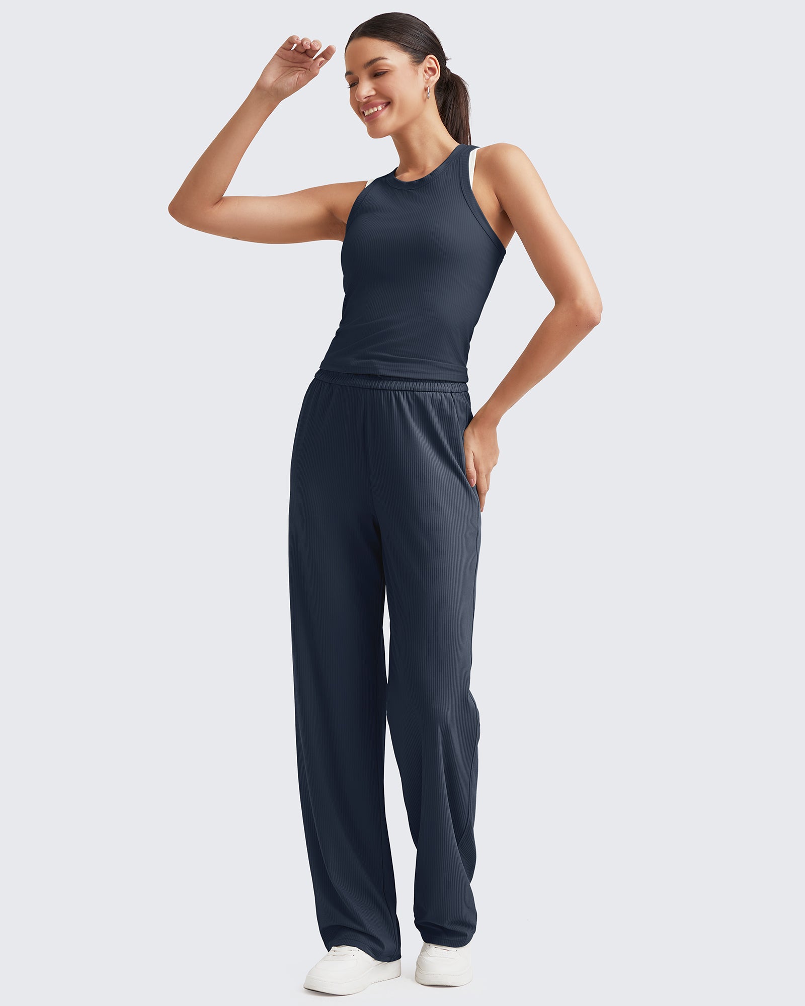 G4Free - Ribbed High-Rise Seamless Work Pants -GF24J315AA-S
