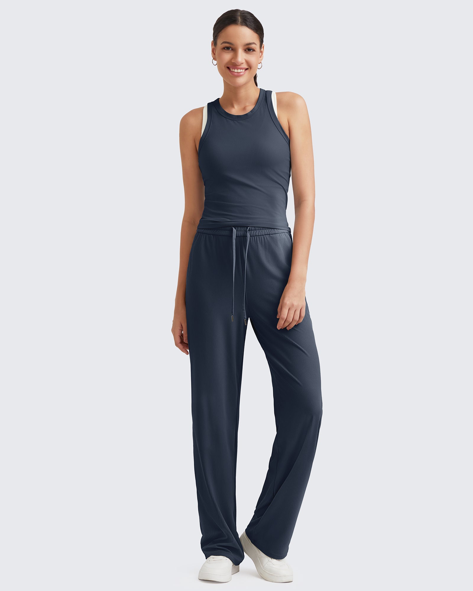 G4Free - Ribbed High-Rise Seamless Work Pants -GF24J315AA-S