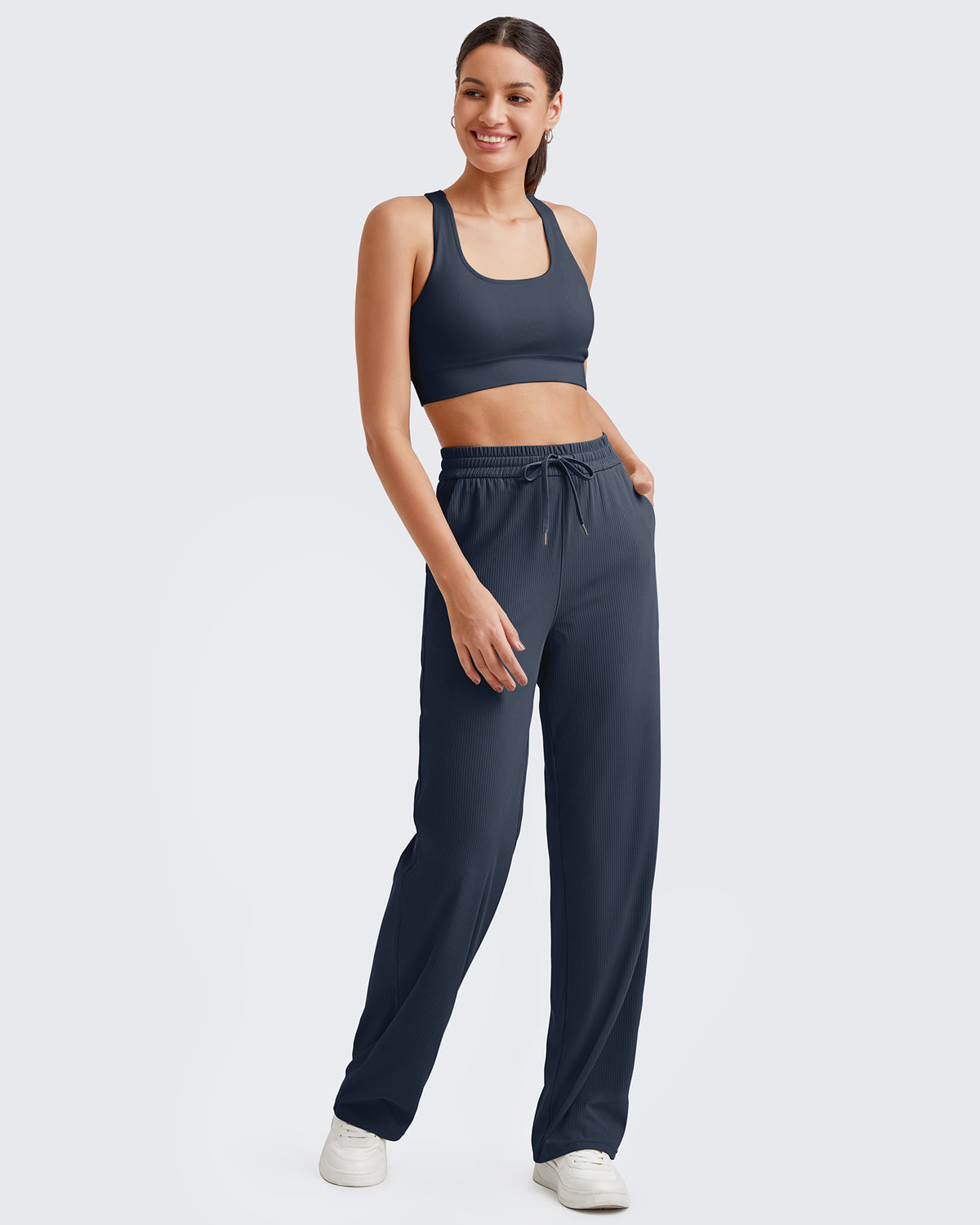 G4Free - Ribbed High-Rise Seamless Work Pants -GF24J315AA-S