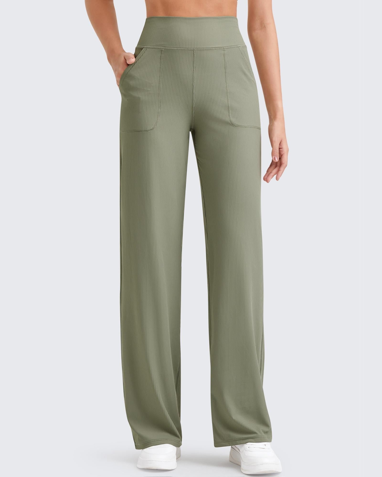 G4Free - Ribbed High-Rise Seamless Work Pants -GF24J315AA-S