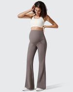 G4Free - Ribbed Maternity Flare Yoga Pants with Pockets -GF25AY587AA-S