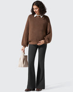 G4Free - Ribbed Maternity Flare Yoga Pants with Pockets -GF25AY587AA-S