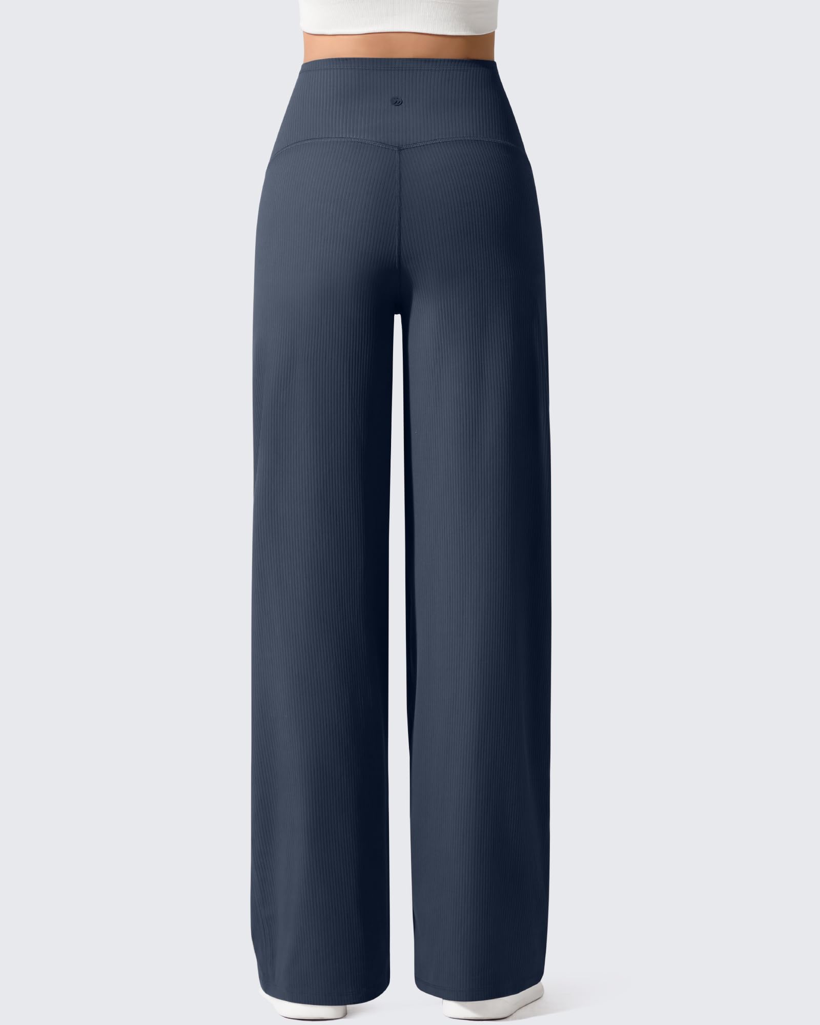 G4Free - Ribbed Maternity Wide Leg Casual Yoga Pants -GF25JY537AF-XS
