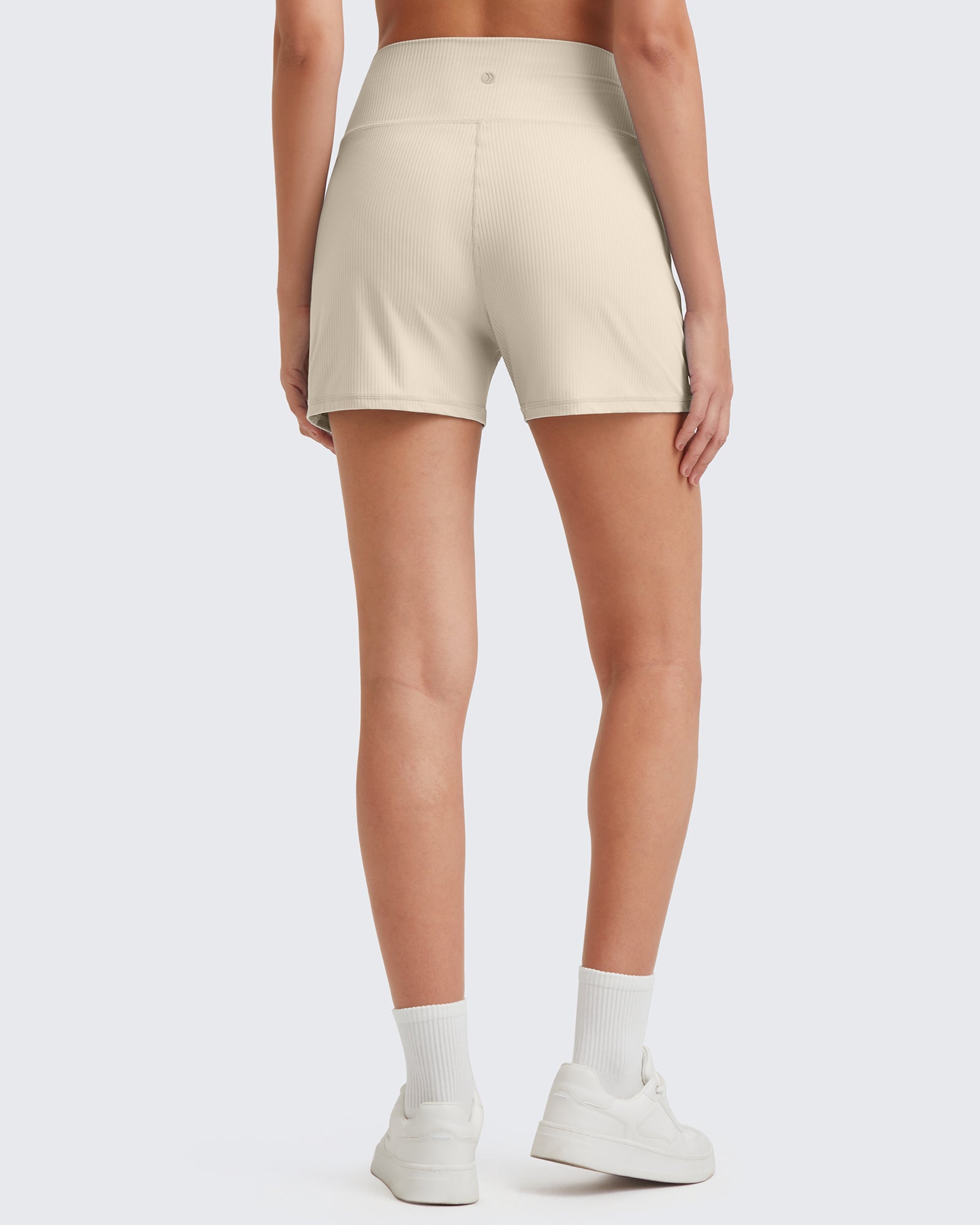 G4Free - Ribbed Mid-Rise Seamless Work Shorts -GF25E314AA-S
